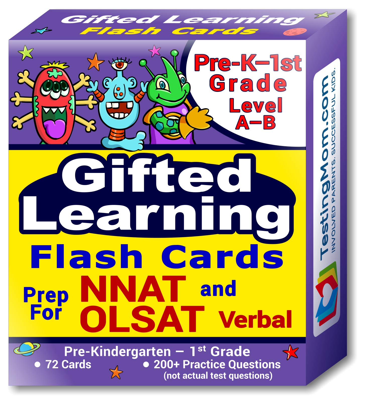 TestingMom.com NNAT and OLSAT Test Prep Flash Cards - NYC Gifted and Talented - Kindergarten (Level A) - Grade 1 (Level B) - 140