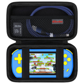 Elonbo Carrying Case for TEBIYOU/ Great Boy/ Beico Handheld Game Console Retro Video Games  Portable Gaming Player Travel Storage Cover  Mini Arcade Electronic Toy Holder Bag  Black+Inside Black