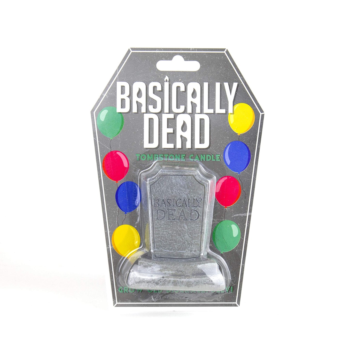 Gift Republic Basically Dead Tombstone Candle, Grey, one Size