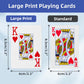 Fanwer 6 Pack Large Print Playing Cards, Poker Playing Cards For Seniors, Vision Impaired, Low Vision Crowd, For Blackjack, Euch