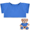 Roundfunny Bear Tee Shirt Fit 14-18Inch Bear Clothes Stuffed Animal Clothes Shirt Basic Stuffed Bears Dolls Shirt, Blue