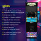 ARCADE1UP GALAGA Deluxe Arcade Machine - 14 Classic Games, 5ft Tall, Black, Model 1237971, Metal Construction