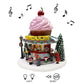 Moments In Time Christmas Village Building, Cupcake Shop With Led Lights And Christmas Music - Battery Operated (Not Included) (