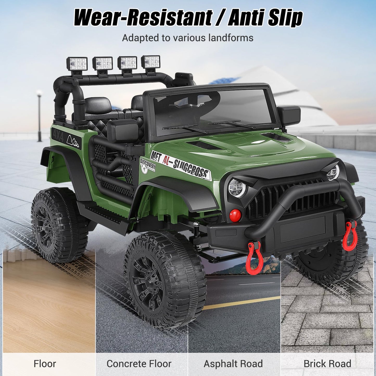 Hikole 24V Ride On Toys For Big Kids, 24 Volt Power Wheels With Remote Control, Kids Ride On Car 24V, Bluetooth Musicdual Steeri