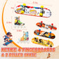 Ketiee Fingerboard Skate Park Kit: 17Pcs Finger Skateboard Ramp Set With Exclusive 11 Ramps 4 Mini Skateboards & Roller Skates, Large Finger Skatepark Training Props Toys Gifts For Kids Ages 6 And Up