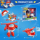 Super Wings Transformers 5" Action Figure 4-Pack - Educational Toys for Kids Age 3+, Jett, Paul, Donnie, Astra, Plastic, Model US730206
