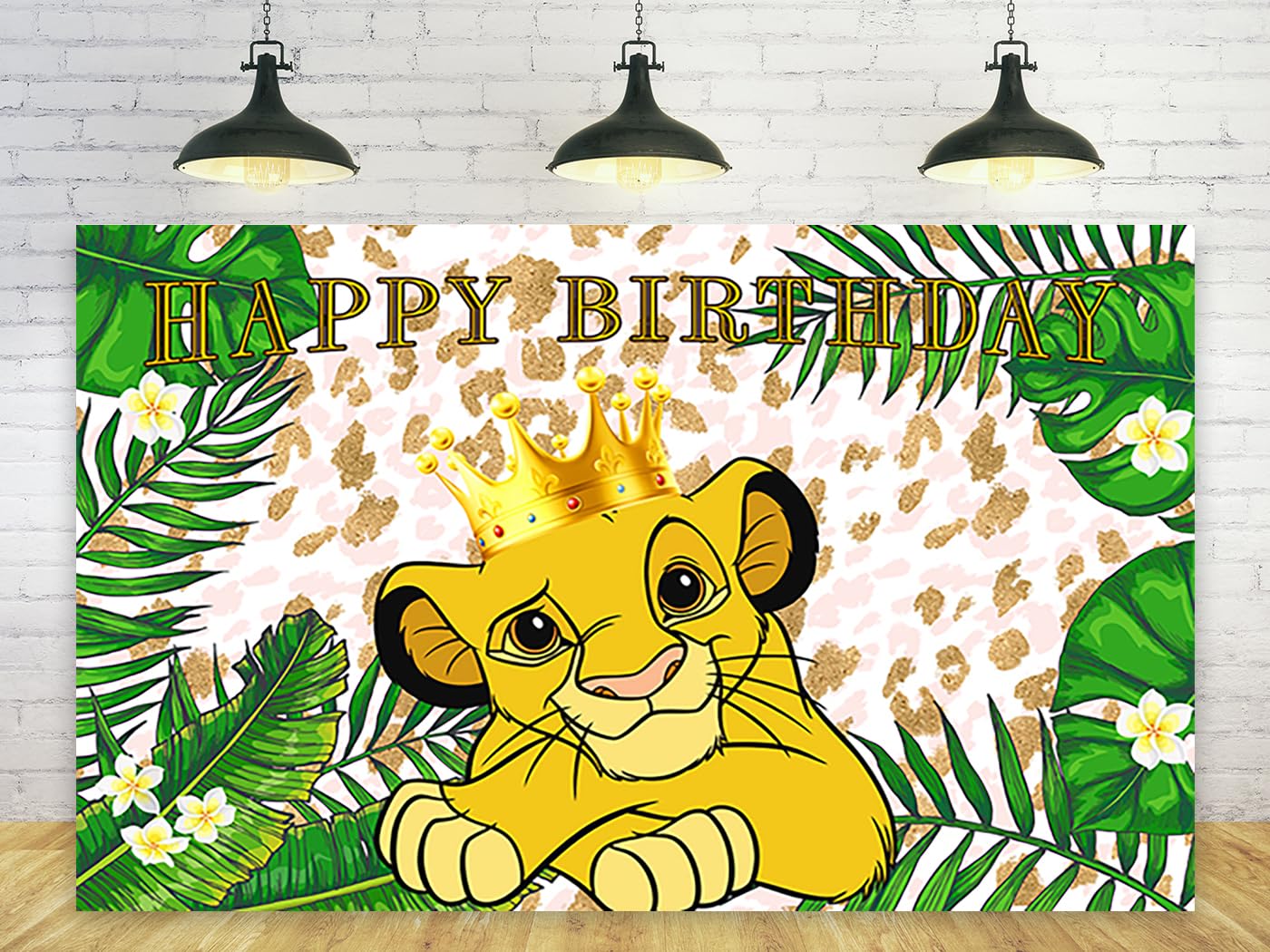 The Lion King Backdrop for Birthday Party Decorations, Wild Jungle Background for Baby Shower Party Cake Table Decorations Suppl