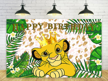 The Lion King Backdrop for Birthday Party Decorations, Wild Jungle Background for Baby Shower Party Cake Table Decorations Suppl