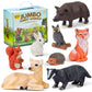 Learning Minds Set of 8 Jumbo Forest Animal Figures - Woodland Animals for Toddlers Age 1-3 - Toy for Kids Age 18 Months Plus - Wild Animal Toys for Kids 1 2 3 Years Old