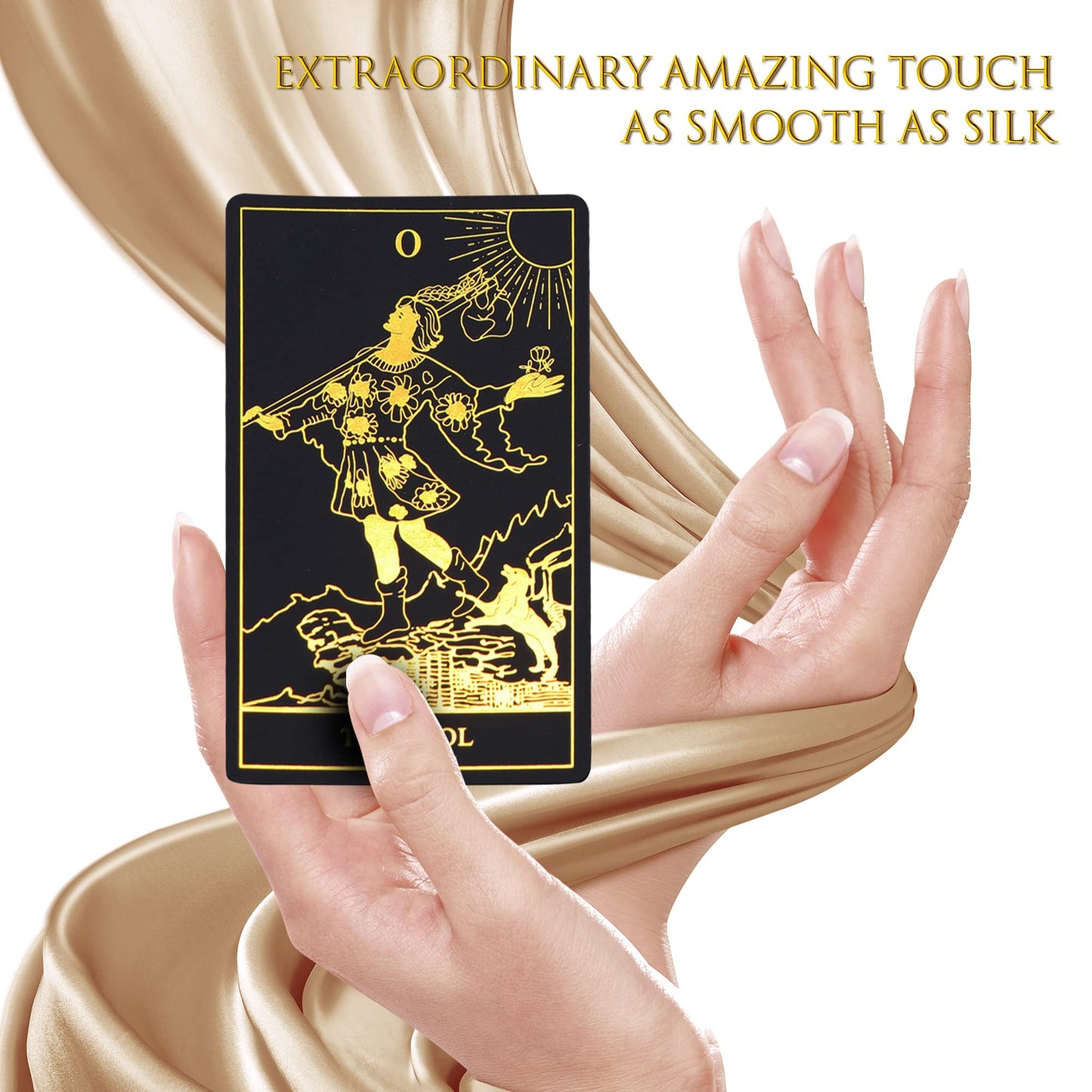 Acelion Original Tarot Card Set With Guide, 78 Pieces Of Tarot Cards With Gold Foil On The Surface, Fortune-Telling Game, Tarot For Beginners