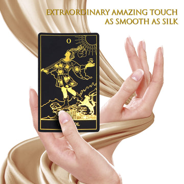 Acelion Original Tarot Card Set With Guide, 78 Pieces Of Tarot Cards With Gold Foil On The Surface, Fortune-Telling Game, Tarot For Beginners