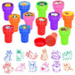 Cinrobiye 24Pcs Cat Party Stampers for Boys Girls,Pet Kitty Party Birthday Favors,Cats Goodie Bag Fillers, Classroom Rewards, Ca