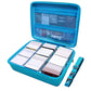 Ltgem Game Card Travel Case,Compatibility Taco Cat Goat Cheese Pizza/Skyjo/Uno/Playing Card Against Humanity And Other Game Cards,This Card Box Can Hold 3000+Game Cards (Sky Blue)