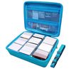 Ltgem Game Card Travel Case,Compatibility Taco Cat Goat Cheese Pizza/Skyjo/Uno/Playing Card Against Humanity And Other Game Cards,This Card Box Can Hold 3000+Game Cards (Sky Blue)