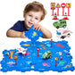 Hahaland Puzzle Racer Kids Car Track Set - 5X5 Inches Larger Size Of Each Piece Toys For Ages 2-4 For Kids 3 Year Old Boy Toys For 3-5 Easter Gifts