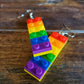 Long Colorful Lego Building Blocks Dangle Earrings By Pashal