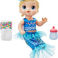 Baby Alive Shimmer ‘n Splash Mermaid Doll, Brown Hair, Plastic, Model E3693