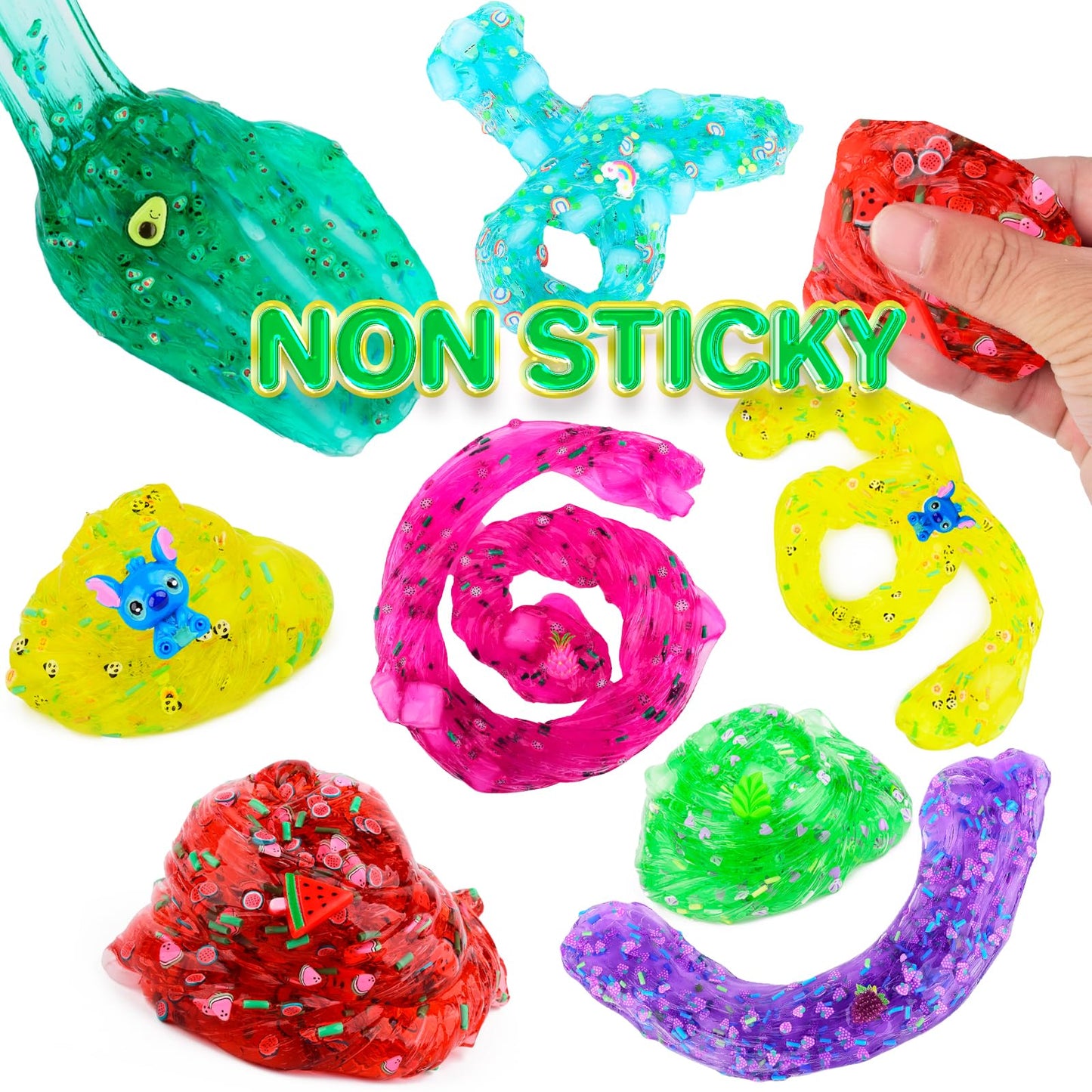 11 Pack Jelly Cubes Clear Slime Kit for Kids Party Favors Jelly Cube Crystal Clear Slime 11 Pack Easter Christmas Toys for Girls Boys
