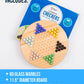 Regal Games Chinese Checkers Board Game With 60 Glass Marbles And 11.5” Board - Wooden Family Fun Game Set