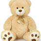 Maogolan Big Tan Large Teddy Bear 39 Inch Life Size Jumbo Stuffed Animals Stuffed Bear For Girlfriend Kids