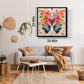 Butterfly Puzzles For Adults 1000 Pieces, Challenging Colorful Flower Butterflies Puzzles Puzzle With Paper Art, Difficult Anima