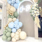 Sage Green Balloons Garland Arch Kit, Different Sizes 18 12 10 5 Inch Olive Green Sand White Metallic Gold Balloons For Jungle S