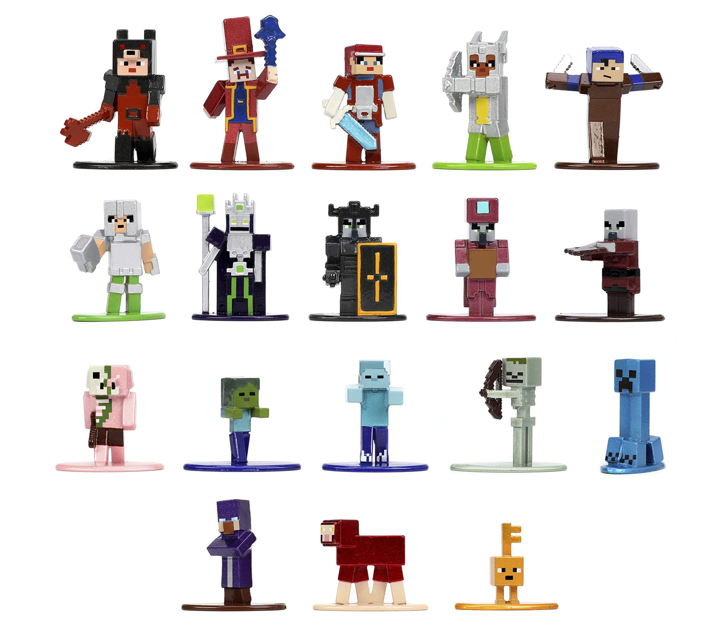 Jada Toys Minecraft Dungeons Nano Metalfigs 1.65 Die-cast Collectible Figures 18-Pack Series 7  Toys for Kids and mature-themeds