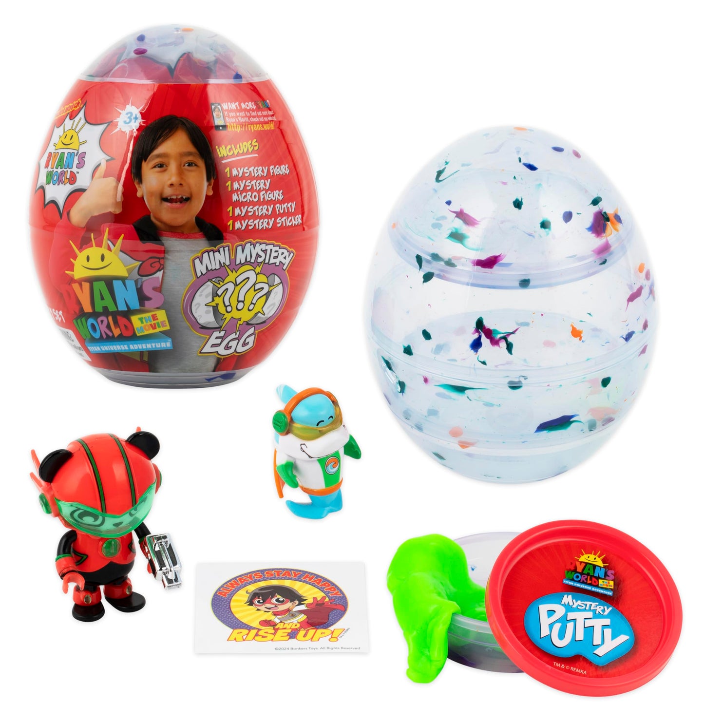 Ryans World Mini Mystery Egg, Includes 4 Surprise Mystery Toys Inside, Official Ryans World Toys for Boys & Girls 3+, Mystery To