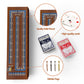 Hdsahdok Wooden Cribbage Board Game Set  Double-Sided 3 and 4 Track Cribbage Board  with Magnetic Lock / 12Pcs Metal Pegs / 2 Playing Cards/Larger Storage Area  Family Game Sets for mature-themed