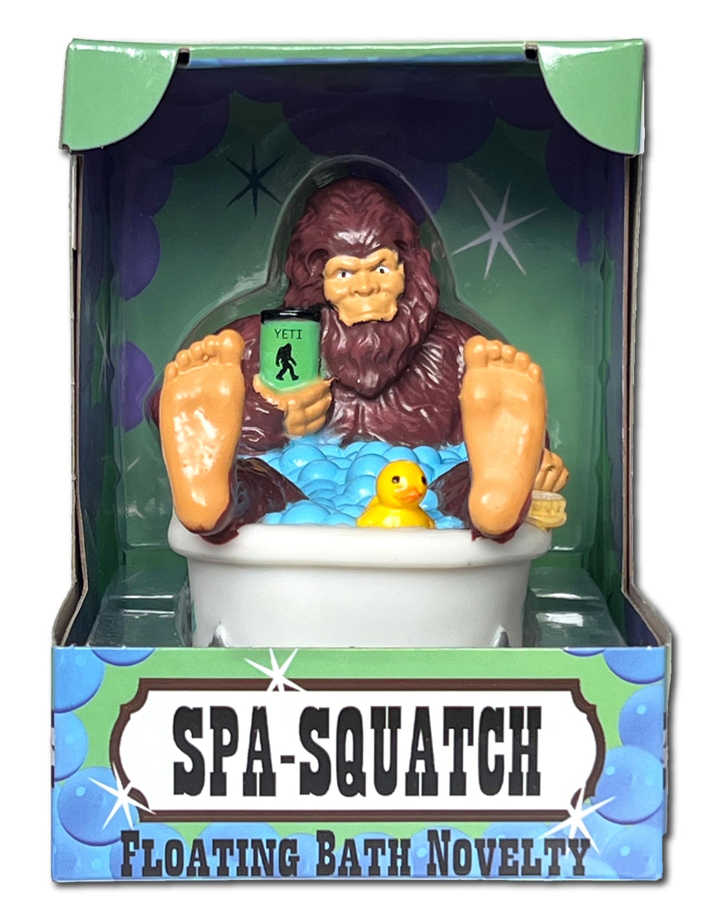CelebriDucks - Spa-Squatch - Tubs Gone Wild Floating Bath Novelty - Collectible Bath Toy Gift for Kids & Adults of All Ages