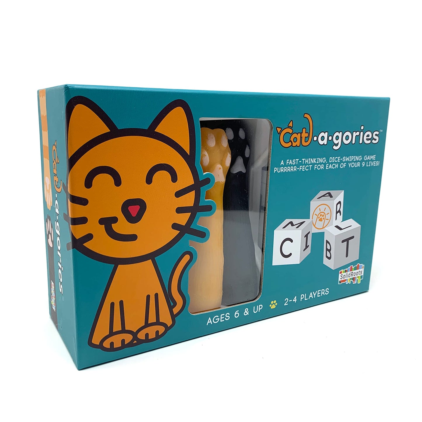 SolidRoots Cat•a•gories - Fast Thinking Dice-Swapping Game, Cardboard Model 77426