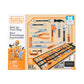 BLACK+DECKER Kids Tool Bag Set 13-Piece Junior Roll Up Bag Pretend Play Tools, Hammer, Phillips Screwdriver, Pliers, Adjustable