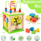 Woodmam Wooden 7-In-1 Activity Cube| Montessori Toys For 1 2 3 Year Old Toddlers| Baby Educational Developmental Toys |One Year Old Boys Girls First Birthday Gifts |Bonus Sorting & Stacking Board