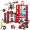 City Fire Station Building Blocks Set With Fire Truck, Fire Rescue Helicopter,Drone & Fire Engine Toys,Fire Command Center Playset, Firefighters Roleplay Toy Gifts For Kids Boys Girls Ages 6+(744Pcs)