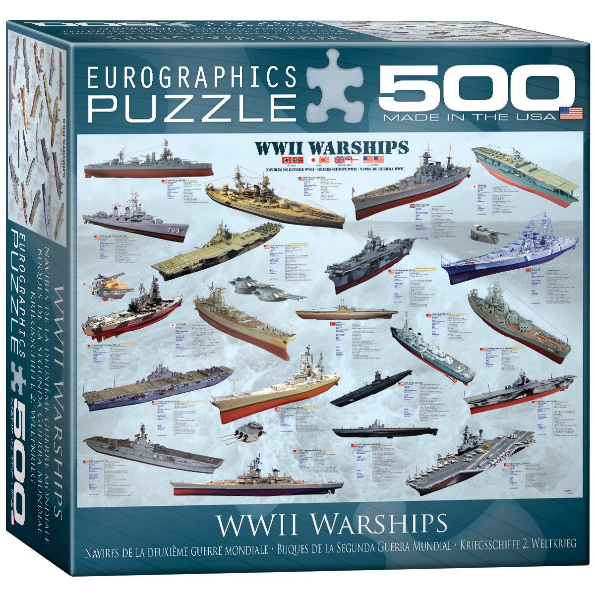 World War Ii Warships Puzzle, 500-Piece
