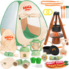 Kids Camping Set, Smilesskiddo 41 Pcs Pretend Camping Set For Kids 3-5 With Pop Up Tent - Indoor And Outdoor Play Camping Toys F