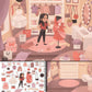 All The Different Rooms Fashion Sticker + Coloring Book For Girls And Boys (500+ Stickers & 12 Scenes) By Cupkin - Side By Side
