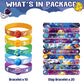 Dmight Space Party Favors, 30 Pcs Outer Space Themed Birthday Decorations, 10 Silicone Bracelet, 20 Slap Bracelet For Astronaut