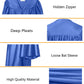 Gradplaza Shiny Choir Robe Kindergarten Preschool Graduation Gown Shiny Graduation Gown For Kids Royal Blue Size 33