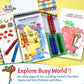 Bright Stripes Richard Scarrys Busy World Art on The Go - Travel Coloring Kit for Kids Art Supplies Arts & Crafts Kits for Kids