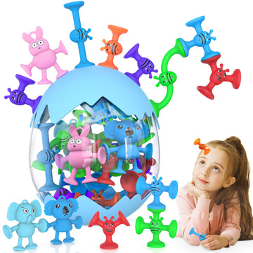 Suction Cup Toys For Kids, Suction Bath Toys For Toddlers Stacking Toys Shower Toys For Kids Ages 3+ Boys Girls, Montessori Bath