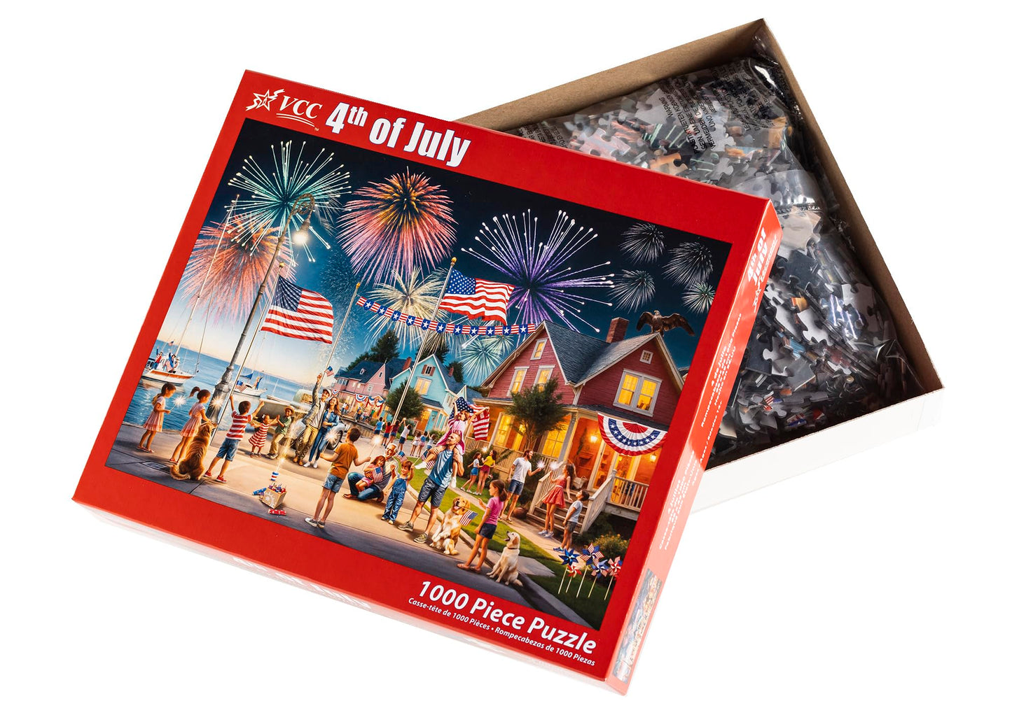 4th of July Jigsaw Puzzle 1000 Piece by Vermont Christmas Company - 4th of July Puzzles with Randomly Shaped Pieces - 26 5/8 x 19 1/4