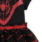 Marvel Miles Morales Spider-Man Girls Hooded Cosplay Tulle Dress For Toddlers