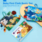 Hahaland Baby Toys 0-6 Months - Crinkle Books For Babies 2Pcs, Tails Sensory Book 6-12 Months - Soft, Tummy Time, Montessori Toys 0-12 Month - Newborn Twin Boys Gifts Infant Easter Basket Stuffers