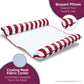 Aqua 2-In-1 Catalina Xl Pool Float & Hammock – 1-2 Person, Multi-Purpose, Inflatable Pool Floats For Adults – Burgundy/White Stripe