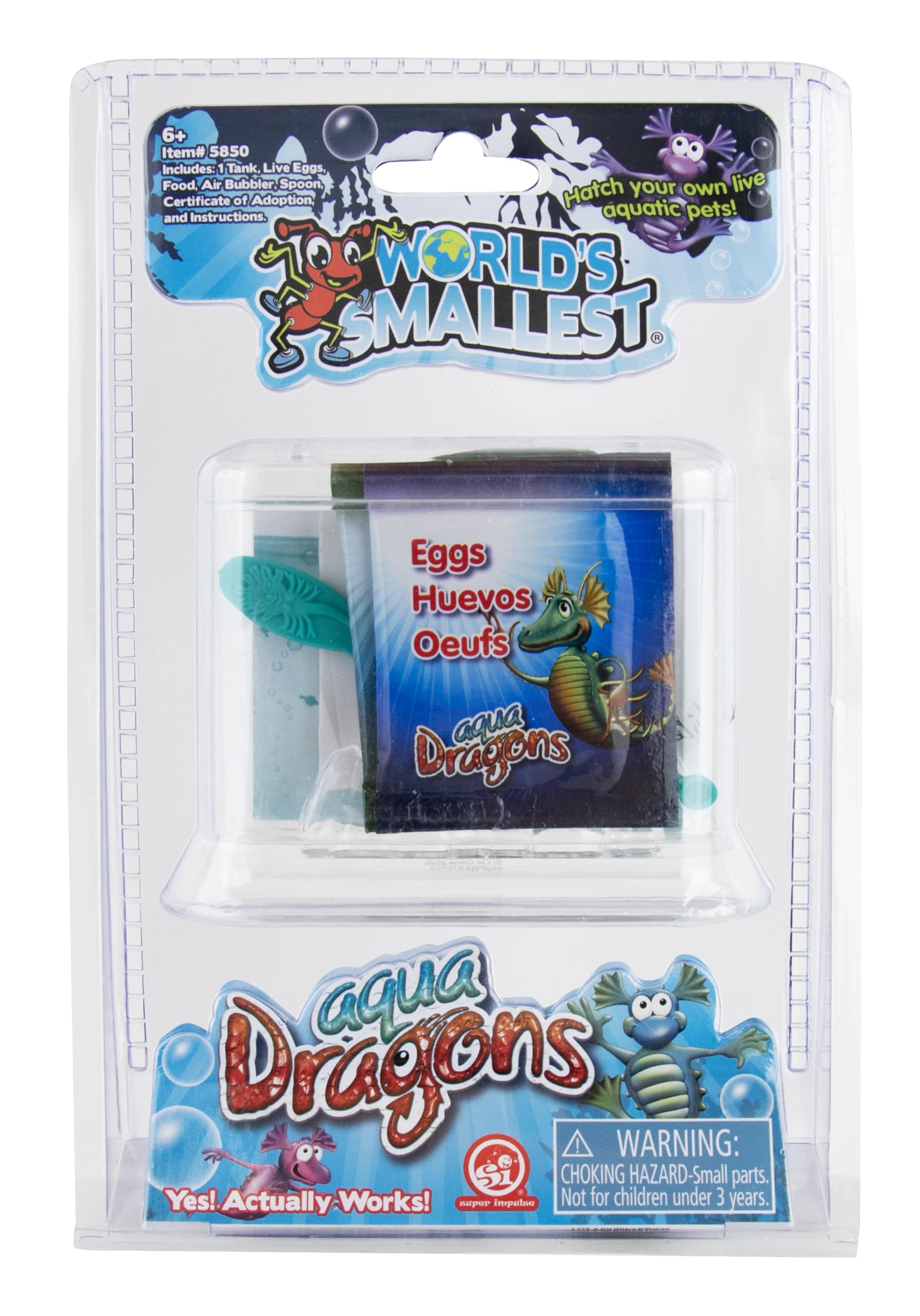 Worlds Smallest Aqua Dragons, Live Aquatic Pets Hatch & Grow Miniature Science Kit for Ages 6 and up