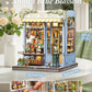 CUTEBEE Book Nook Kit - DIY Miniature House Dollhouse Kit for mature-themed and Teens  Booknook Bookshelf Decor Alley Model Build with LED Light  Gifts for Family and Friends (Anna 's Blue Blossom)