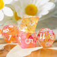 HDdais DND Dice Set, 7PCS Polyhedral Dice Set Filled with Red Foil for Dungeons and Dragons, D&D Dice for Role Playing Game and
