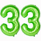 Number Balloons 40 Inch Green Birthday Party Decorations 33St Digital Jumbo Helium Foil Mylar Balloon