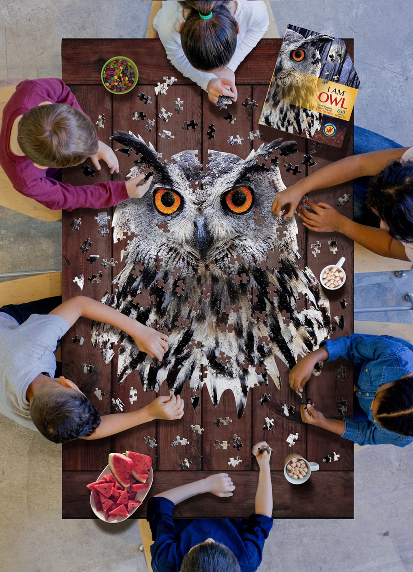 Madd Capp Puzzles - I Am Owl - 550 Pieces - Animal Shaped Jigsaw Puzzle